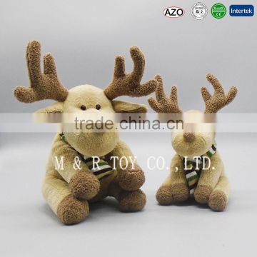 Custom Production Christmas Reindeer Plush Pet Toy for Gifts