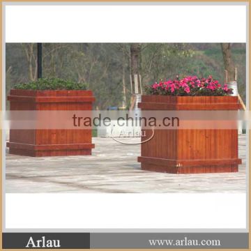 Arlau outdoor square wood planter boxes garden planter for sale