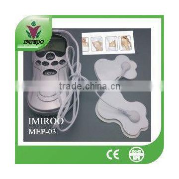 Double channel output with 8 electrode pads electronic pulse massager/tens unit/tens ems massager