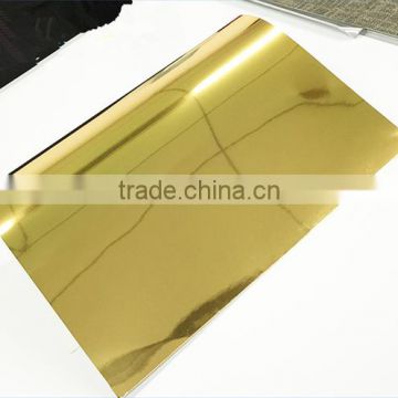 Glossy gold metallized pe coated paper