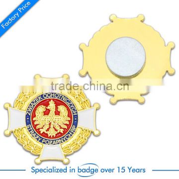 Best selling cheap custom metal magnet badge at factory price