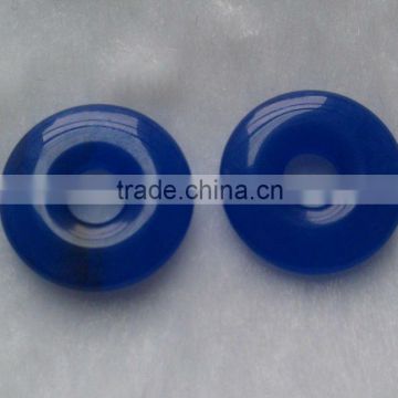 20mm blue jade donut shaped pendant