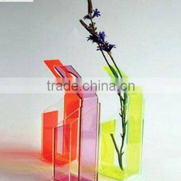 fashionable acrylic single flower vase