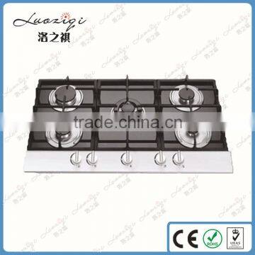 2016 hot sell tempered glass Stainless steel edge gas stove