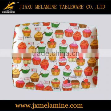 13"melamine ware frosted tray