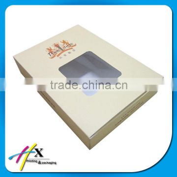 new product glossy cardboard drawer box with clear PVC window