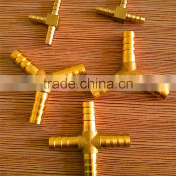 CNC 1/8''-1'' brass Y CROSS and STRAIGHT type water hose barb fitting