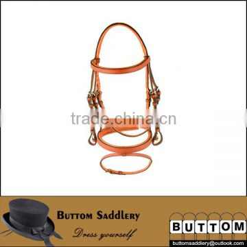 Horse racing bridle Leather horse racing bridle high quality horse racing bridle with brass fitting,brown