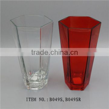 six-sided cylindrical glass vases factory