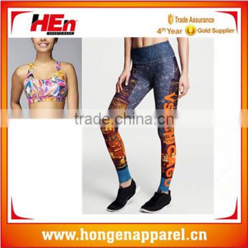 HongEn Apparel 2016 newest design yoga pants tight pants gym pants for women