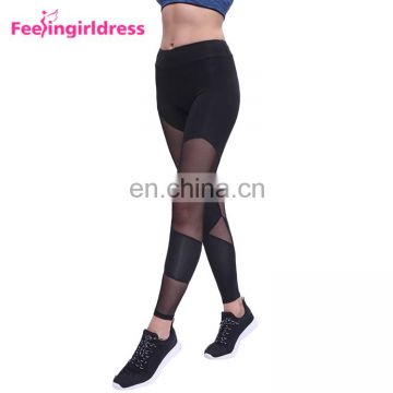 Women Fitness Sportswear Gym Wear Unique Solid Black Running High Waist Yoga Pants