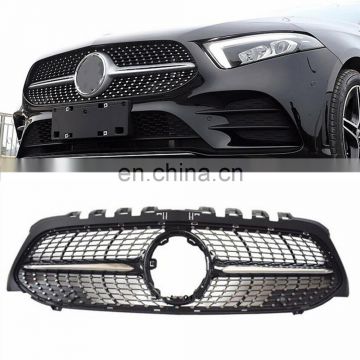 Diamond Grill 2019+ Front Grille Black For Mercedes-Benz W177 A250 A200 A45 AMG