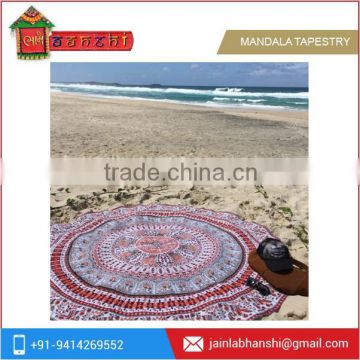 Extra Large Round Tablecloth Beach Mandala Tapestry Rug and Carpet
