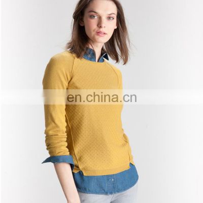 Womens Raglan Sweater Knitted Cashmere Jumpers for Ladies