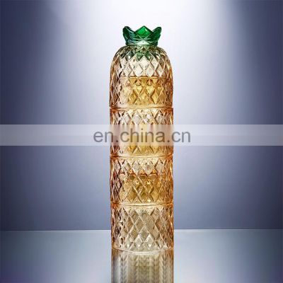 Glass Design Luxury Orange Long Cristal Glass Vases Home Decoration Flower