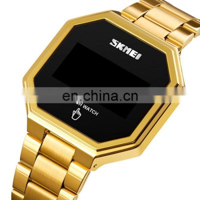 Custom your logo watch SKMEI 1696 fashion watches men waterproof stainless steel touch screen watch