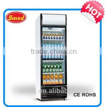 transparent door fridge for beverage display with CE/ROHS/CB