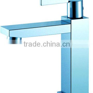 NICOR 3714 Elegant Square Deck Mounted Polished Chrome Cold Water Bathroom Basin Tap with SCC cartridge