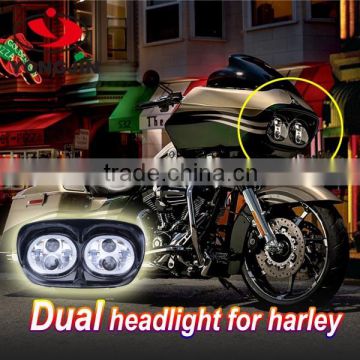 Harley accessories double led headlights ,hi/low 7" daul headlight for Harley Daymaker Road Glide