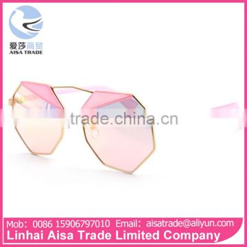 Fashionable Casual Special Shape Metal Women Accessories Anti-Uv China Sunglasses