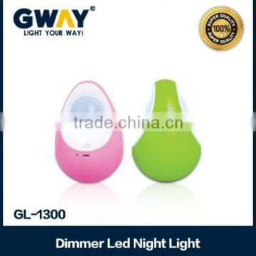 Rechargeable mini night lamp,3 smd egg model light,new style "Daruma",New ABS plastic