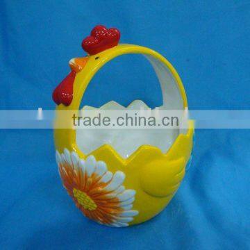 New Ceramic chicken shaped egg basket