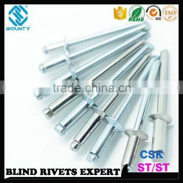 ISO 15980 STEEL RIVET BODY STEEL MANDREL CSK STEEL BLIND RIVETS