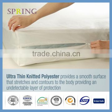 Hypoallergenic waterproof mattress encasement for hotel protection