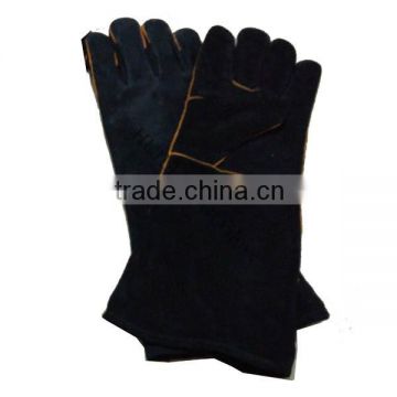 cow split leather long cuff welding gauntlet gloves