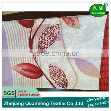 Changxing textile 100 polyester printed and brushed microfiber bed sheet fabric