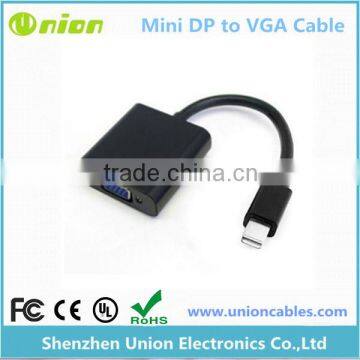 Black Mini Display Port DP to VGA Cable Adapter Converter For Macbook iMac Pro