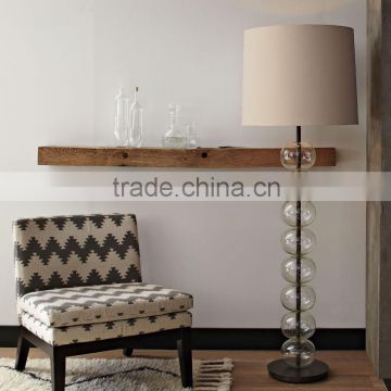 F-002 Glass act Abacus Floor Lamp shapely stack of glass spheres are a glamorous addition to any room