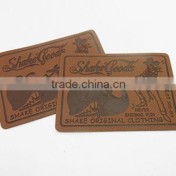 Leather Patches with Custom Debossing Logo for Jeans, Garment, Shoes, Hats and Bags