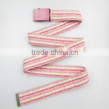 high strength Wholesale 40mm cotton colorful striped garment belts