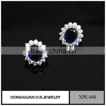 Black agate earring with zircon for wedding part earring fashion jewelry