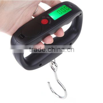 2016 new arrival hot sale 50Kg/10g LCD Digital Electronic Portable Hanging Luggage Weight Wide Hook Scale