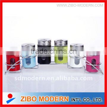 Condiment bottles set/glass canister