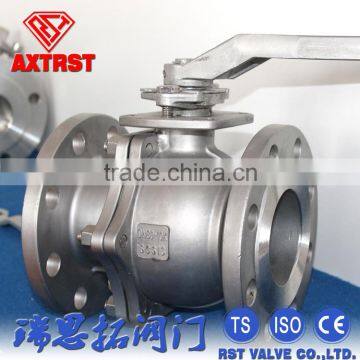 Key Lock JIS 2PC Stainless Steel Floating Flange Ball Valve