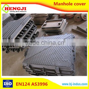 EN124 ISO9001 professional desigh of Ductile Iron Round and square OEM manhole cover en124 d400