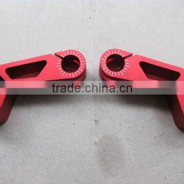 oem types of cnc machining red anodized aluminum motorcycle handlebar