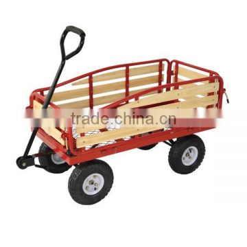 Wooden mesh cart / wagon / four wheel cart TC4211A