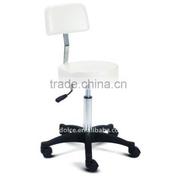 Potable movable Ottoman stool hydraulic chair with wheels used salon furniture TKST-129