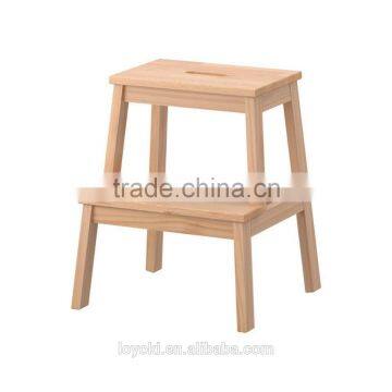 Home Indoor Solidwood Step Stool Beech wood 2 tier ladder step