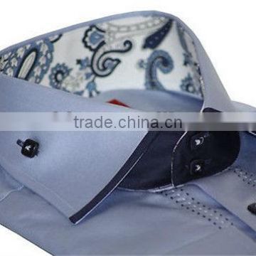Luxury Formal casual mens shirts italian design shirts Custom designed collar/high collar shirt for man
