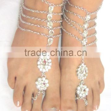SILVER CHAIN PAYAL foot cover Anklets pair BAREFOOT SANDAL