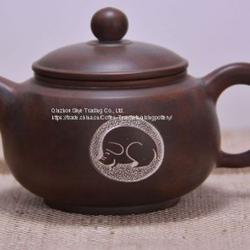 Pig Tea Pots Qinzhou Nixing Clay Handmade Teapot For Usage Zisha Tea Pot