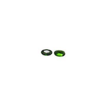 Oval Chrome Diopside Gemstones For Custom Jewelry 68mm 1.3 Carats