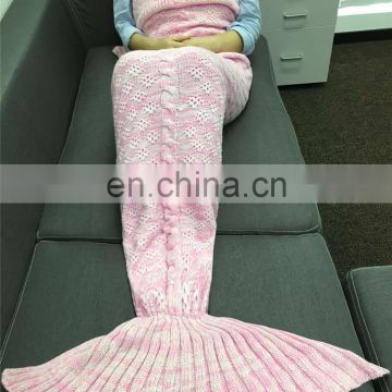 2017 solid colors christmas sales Mermaid blanket/mermaid tail blanket crochet blankets for winter