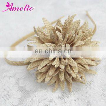 Fashion Flower Fabric Hair Accessory Hairband Champagne Color