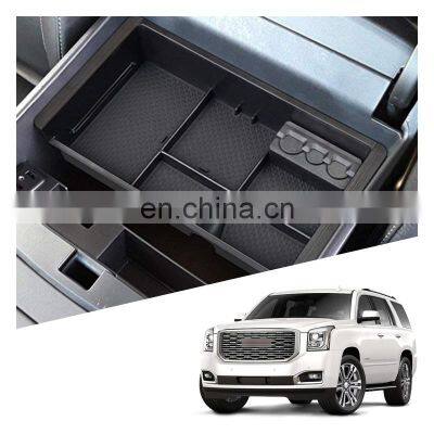 Interior Accessories Parts Silicone Armrest Rest Storage Box Center Control Console Organizer Tray For Gmc Yukon 2015-2020